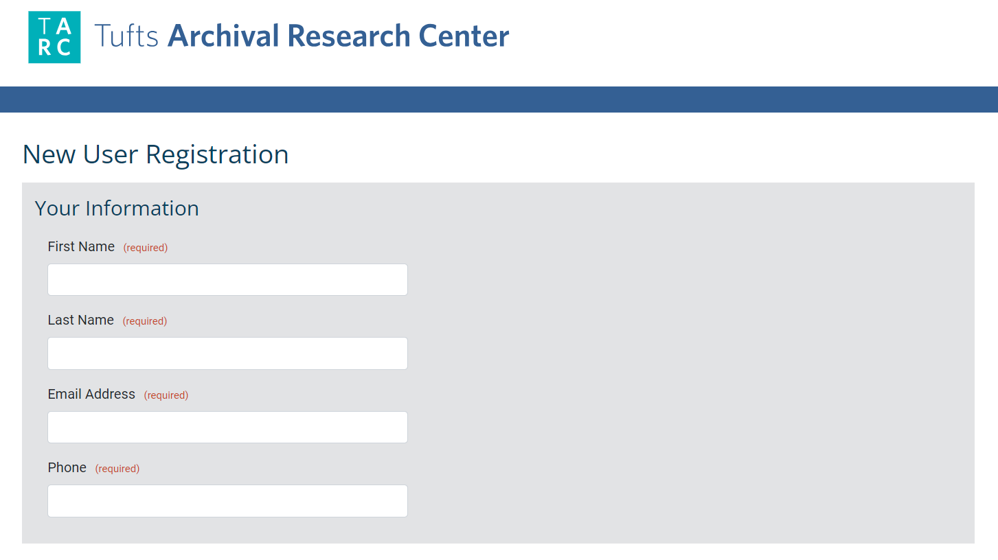 A screen cap depicting the text of the Registration Form