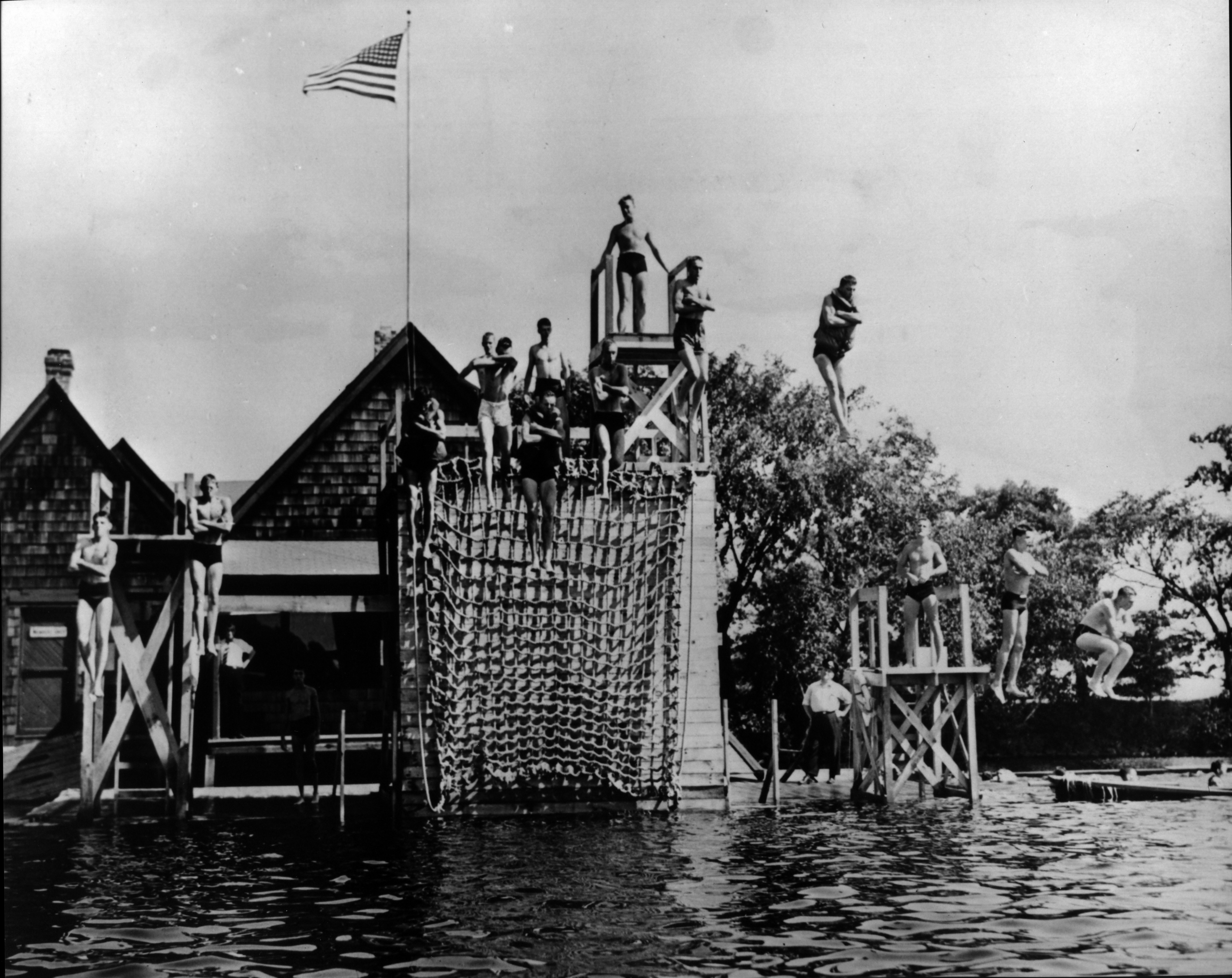 NROTC Training on Mystic Lakes, ca. 1942