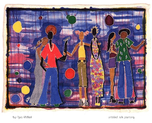 Untitled: silk painting,  Ajua McNeil