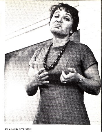 Black and white photograph of Zella Luria, Psychology, Jumbo Book, 1967.