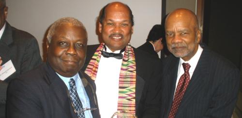 Dan Coleman, Charles Yancey, and George Cox at the Africana Center's 40th Anniversary, February 2010.