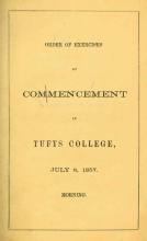 Color image of the cover of the 1857 commencement program.