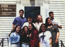 Latinx Center members in front of their headquarters. 