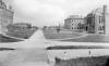Black and white photo of the academic quad in 1886.